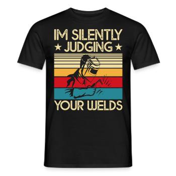 Soudeur soudeur - T-shirt homme - noir - Devant - AI Model Male 178 light (178cm)