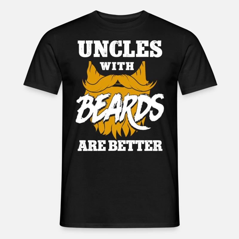 Beard Lover Bearded Man Uncle - Männer T-Shirt - Schwarz