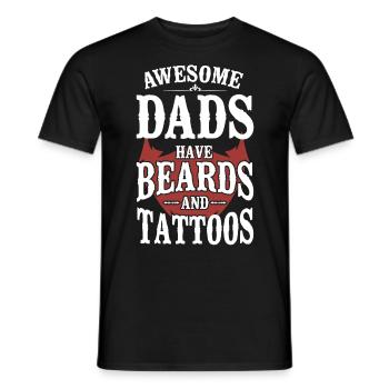 Amant barbe Homme barbu Papa - T-shirt homme - noir - Devant - AI Model Male 178 light (178cm)