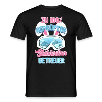 Skihaserl 100 % Skihäschen Betreuer Apres Party - Männer T-Shirt - Schwarz - Vorne - AI Model Male 178 light (178cm)