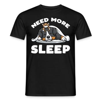 Berner Sennenhund Hund Bouvier Bernois Schlafen - Männer T-Shirt - Schwarz - Vorne - AI Model Male 178 light (178cm)
