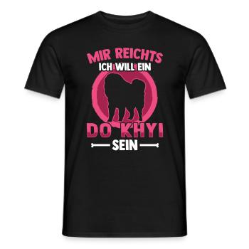 Will ein Do Khyi sein Tibetanische Dogge - Männer T-Shirt - Schwarz - Vorne - AI Model Male 178 light (178cm)