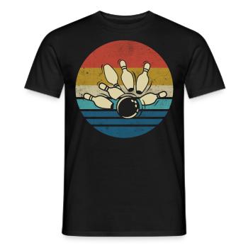Bowling - T-shirt homme - noir - Devant - AI Model Male 178 light (178cm)