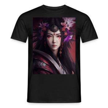 Frau Traditionell Asiatisches Outfit - Männer T-Shirt - Schwarz - Vorne - AI Model Male 178 light (178cm)