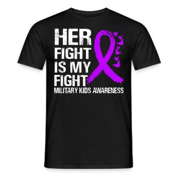 Ihr Kampf gegen Military Kids Awareness - Männer T-Shirt - Schwarz - Vorne - AI Model Male 178 light (178cm)