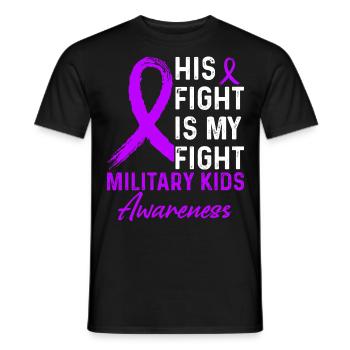 Sein Kampf gegen Kampf Military Kids Awareness - Männer T-Shirt - Schwarz - Vorne - AI Model Male 178 light (178cm)
