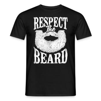Beard Lover Bearded Man Respect - Men's T-Shirt - black - Front - AI Model Male 178 light (178cm)