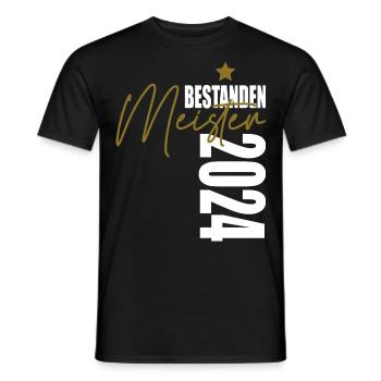 Meister 2024 bestanden - Männer T-Shirt - Schwarz - Vorne - AI Model Male 178 light (178cm)