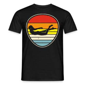 Flotteur de natation - T-shirt homme - noir - Devant - AI Model Male 178 light (178cm)