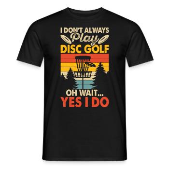 Discgolf Disc Golf - Men's T-Shirt - black - Front - AI Model Male 178 light (178cm)
