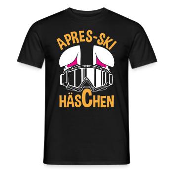 Apres-Ski Häschen Apres-Ski Bunny Apres-Ski Haserl - Männer T-Shirt - Schwarz - Vorne - AI Model Male 178 light (178cm)