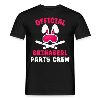 Official Skihaserl Party Crew Skihasen Apres Ski - Männer T-Shirt - Schwarz - Vorne - AI Model Male 178 light (178cm)