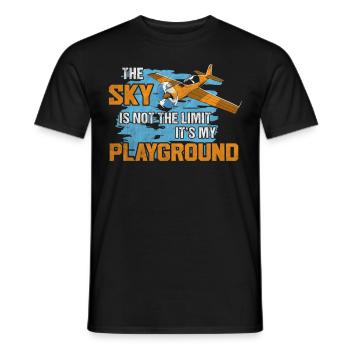 Sky Is Not The Limit Its My Playground Model - Men's T-Shirt - black - Front - AI Model Male 178 light (178cm)