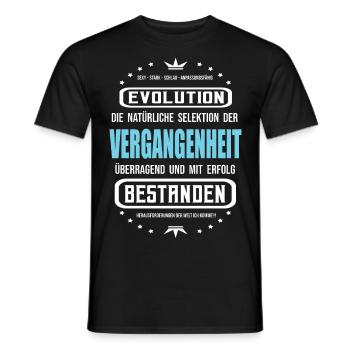 Past, Evolution, Development - Men's T-Shirt - black - Front - AI Model Male 178 light (178cm)