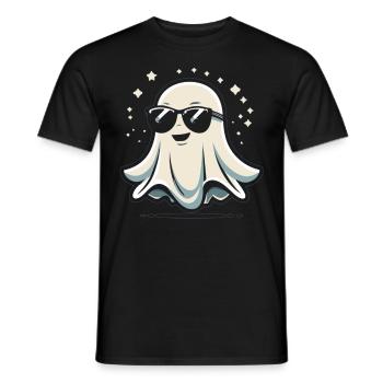 Gespenst mit Sonnenbrille - Männer T-Shirt - Schwarz - Vorne - AI Model Male 178 light (178cm)