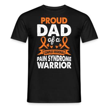 Father of the Crps Warrior Awareness Month Orange Band - Men's T-Shirt - black - Front - AI Model Male 178 light (178cm)