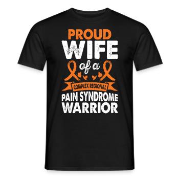 Wife of Crps Warrior Awareness Month Orange - Men's T-Shirt - black - Front - AI Model Male 178 light (178cm)