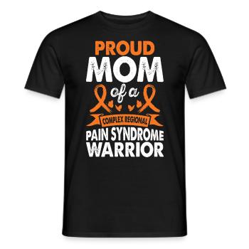 Mom of Crps Warrior Awareness Month Orange Band - Men's T-Shirt - black - Front - AI Model Male 178 light (178cm)