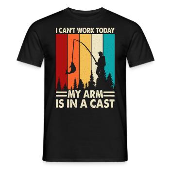 Pêcheur à la ligne - T-shirt homme - noir - Devant - AI Model Male 178 light (178cm)