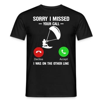 Kitesurf Kitesurfer Kiteboard Kitesurfen - Männer T-Shirt - Schwarz - Vorne - AI Model Male 178 light (178cm)