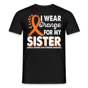 Wear orange to support the Sister - Men's T-Shirt - black - Front - AI Model Male 178 light (178cm)