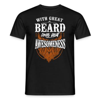 Beard Lover Bearded Man Ginger - Men's T-Shirt - black - Front - AI Model Male 178 light (178cm)