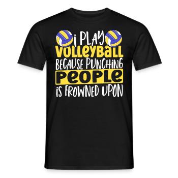 Ich spiele Volleyball Volleyballspieler - Männer T-Shirt - Schwarz - Vorne - AI Model Male 178 light (178cm)