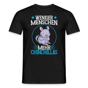 Mehr Chinchilla Nagetier Wollmaus - Männer T-Shirt - Schwarz - Vorne - AI Model Male 178 light (178cm)