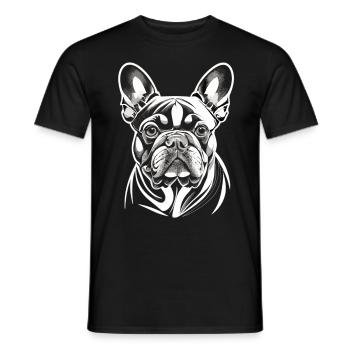 Divine Grace: The Great Dane in White - Men's T-Shirt - black - Front - AI Model Male 178 light (178cm)