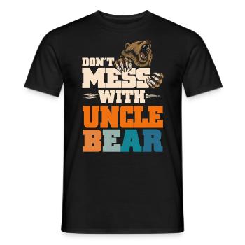 Ne plaisante pas avec Oncle Ours - T-shirt homme - noir - Devant - AI Model Male 178 light (178cm)