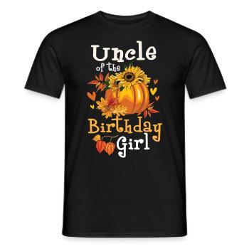 Uncle Of The Birthday Girl - Men's T-Shirt - black - Front - AI Model Male 178 light (178cm)