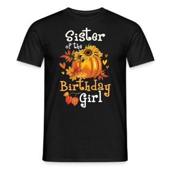 Soeur de la fille d’anniversaire - T-shirt homme - noir - Devant - AI Model Male 178 light (178cm)