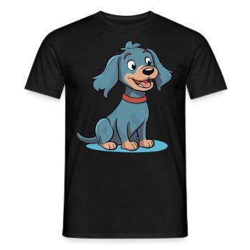 Cute dog design for dog owners - Men's T-Shirt - black - Front - AI Model Male 178 light (178cm)