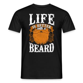 Beard Lover Bearded Man Ginger - Men's T-Shirt - black - Front - AI Model Male 178 light (178cm)