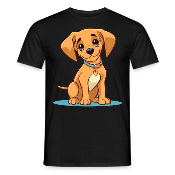 Niedliches Hundedesign für Hundebesitzer - Männer T-Shirt - Schwarz - Vorne - AI Model Male 178 light (178cm)