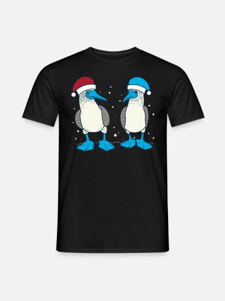 Blue-footed booby Christmas - Men's T-Shirt - black
