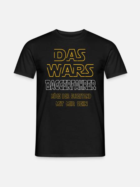 Rente Baggerfahrer Rente Geschenk - Männer T-Shirt - Schwarz