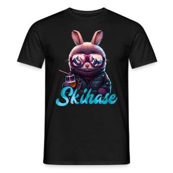 Skihase Cool Skifahren Frauen Apres Party - Männer T-Shirt - Schwarz - Vorne - AI Model Male 178 light (178cm)
