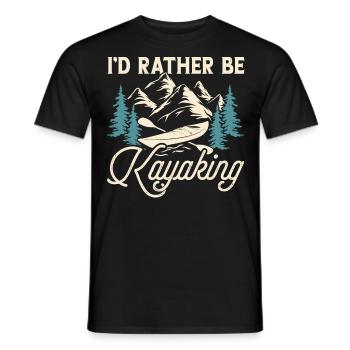 Kayak Kayaker Kayaker - Men's T-Shirt - black - Front - AI Model Male 178 light (178cm)