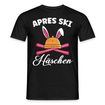 Apres Skihäschen Skihasen Skifahren Frauen - Männer T-Shirt - Schwarz - Vorne - AI Model Male 178 light (178cm)