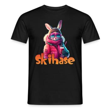 Skihase Cool Skifahren Frauen Apres Party - Männer T-Shirt - Schwarz - Vorne - AI Model Male 178 light (178cm)