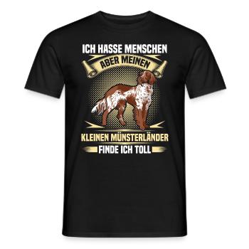 Kleiner Münsterländer finde ich toll - Männer T-Shirt - Schwarz - Vorne - AI Model Male 178 light (178cm)