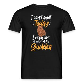 Need time with Quokka marsupial Australia - Men's T-Shirt - black - Front - AI Model Male 178 light (178cm)