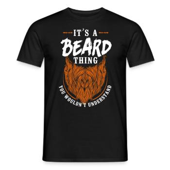 Beard Lover Bearded Man Ginger - Men's T-Shirt - black - Front - AI Model Male 178 light (178cm)