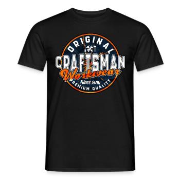 Tenue et accessoires d’artisan couvreur - T-shirt homme - noir - Devant - AI Model Male 178 light (178cm)