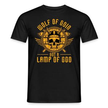 Wolf Of Odin Not A Lamp Of God Viking - Männer T-Shirt - Schwarz - Vorne - AI Model Male 178 light (178cm)