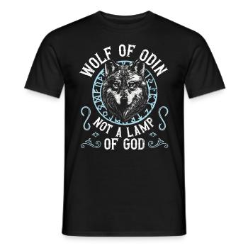 Wolf Of Odin Not A Lamp Of God Viking - Männer T-Shirt - Schwarz - Vorne - AI Model Male 178 light (178cm)