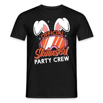 Official Skihaserl Party Crew Ski Party Frauen - Männer T-Shirt - Schwarz - Vorne - AI Model Male 178 light (178cm)