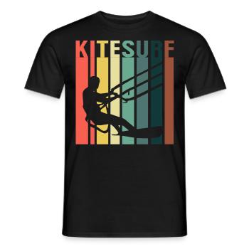 Kitesurf Kitesurfer Kiteboard Kitesurfen - Männer T-Shirt - Schwarz - Vorne - AI Model Male 178 light (178cm)