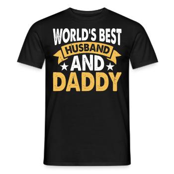 Best Daddy Husband - Men's T-Shirt - black - Front - AI Model Male 178 light (178cm)